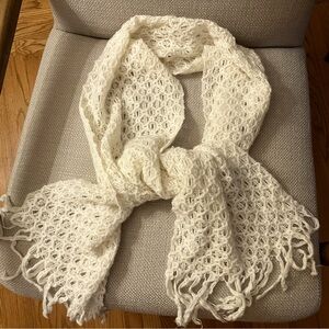 Preview International Winter White Wool Blend Scarf